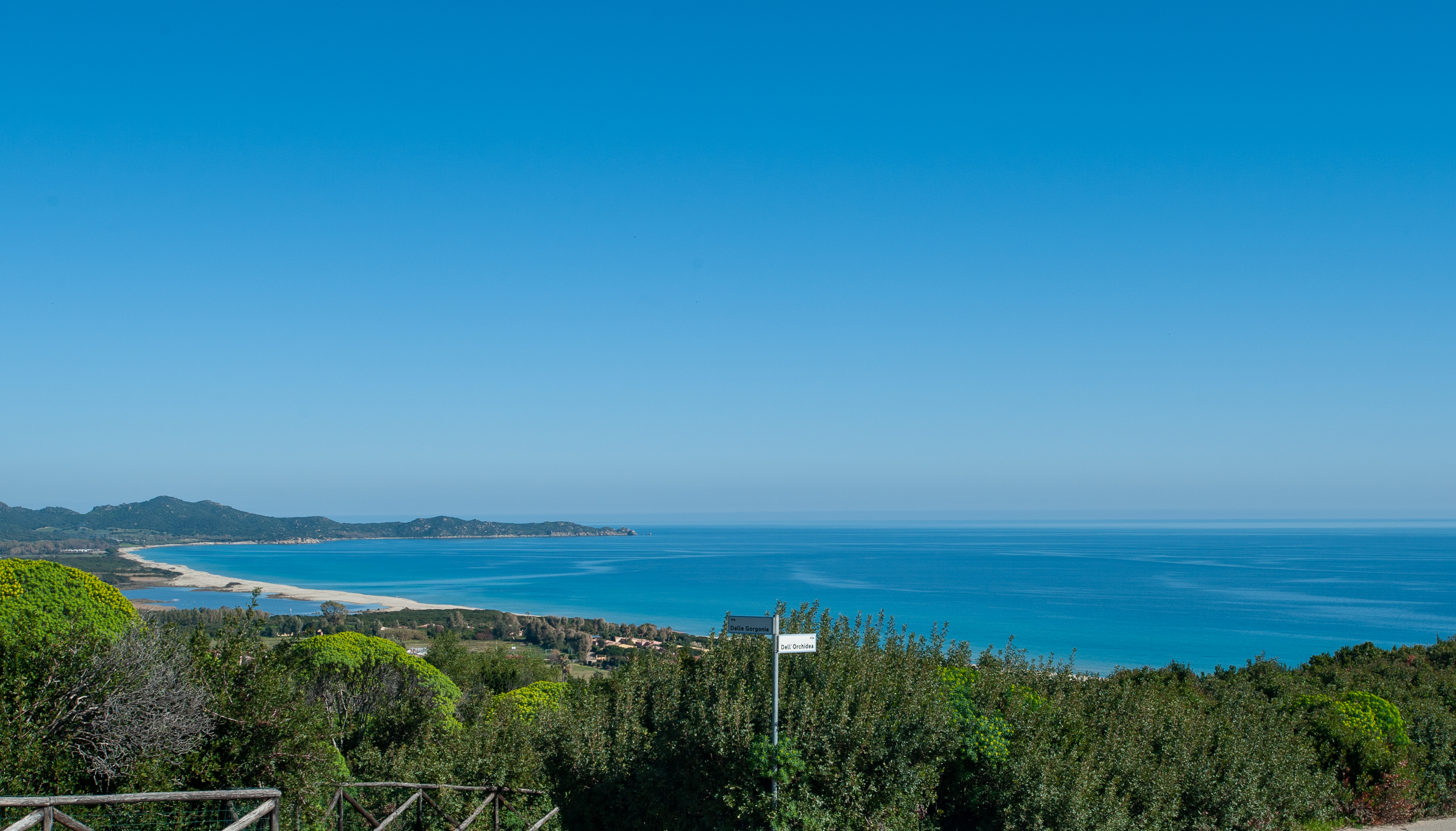 Panorama del mare e della costa di Costa Rei
